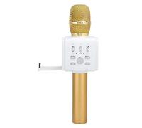 MAJONMMERD Microfono Bluetooth Senza Fili, Microfono Karaoke Portatile in | Altoparlante da 52 mm 3 W, batteria da 1500 mAh, ingresso scheda TF e da 3,5 mm, riverbero vocale, canto portatile per