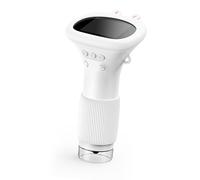 MAJONMMERD Microscopio Portatile da 2 Pollici per Bambini, Ingrandimento 100-1000X 2 MP HD 8 LED 6 Livelli di luminosità con Porta, per Scienze Educative su PC (WHITE)