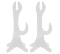 MAJONMMERD Supporto per Spada Supporto per Spada in Acrilico Espositore per Samurai a Due Strati per 2 Spade 7,9 X 4,7 Pollici Base Stabile per Esposizione della Collezione di Decorazioni per la