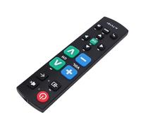 MAJONMMERD Telecomando TV, Sostituto Telecomando Televisore con Pulsanti Grandi e Feedback Tattile, Senza Abbinamento, 2 Batterie AAA Non Incluse, per TV