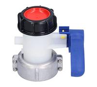 MAJONMMERD Valvola a Farfalla Rubinetto DN50 Adattatore Controllo | ABS Lega di Alluminio, Filettatura Grossa, Guarnizione, Resistente Alla Corrosione, Compatibilità Chimica IBC, Adattatore