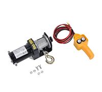 MAJONMMERD Verricello Elettrico 12 V, Verricello a Fune da 2000 Libbre con Kit Controller e Gancio in Lega, Freno Automatico con Ingranaggio Planetario da 1,0 per Uso di utilità ATV per Barche con