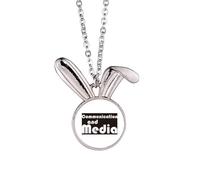 Major Communication And Media - Collana con ciondolo a forma di coniglietto, idea regalo