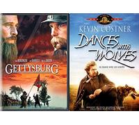 Major Event DVD Gettysburg Battle + Dances with Wolves Double Feature Movie War Bundle