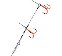 Major Fish Pike Rig Hecht Softbait System Stinger con vite, picchetti attivi UV, misura 1