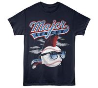 Major League - Baseball - Licenza Ufficiale - Blu Solido Stampa Frontale Adulto