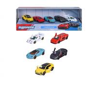 Majorette Set di 5 auto Lamborghini 7,5 cm scatola decorata collezione veicoli giocattolo in metallo pressofuso licenza ufficiale a partire da 3 anni (8502105001)