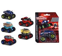 Majorette Assortment Rockerz, Monster Trucks, Il Cast con Ruota Libera e sospensioni, Scala 1:64, Auto Giocattolo 5 Diversi Modelli, Consegna Casuale, 7,5 cm