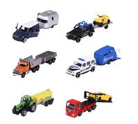 Majorette Auto City Trailer (1 modello) - Auto giocattolo in metallo con rimorchio, ruota libera e parti mobili, selezione casuale tra 6 auto per bambini dai 3 anni in su, 7,5 - 13 cm