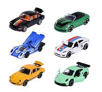 Majorette - Auto giocattolo Porsche (1 auto) con biglietto da collezione - Miniatura premium (set di 6 assortiti, scelta casuale), 7,5 cm, per bambini dai 3 anni