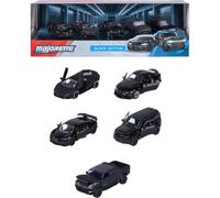 Majorette - Black Edition Giftpack 5 Veicoli Die-Cast in Scala 1:64, Auto da Col