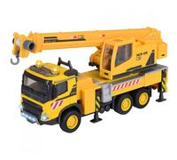 Majorette - Carrozza giocattolo (22 cm) - grande auto Volvo da cantiere con gru estraibile, verricello e ruote in gomma, luce e suono (batterie incluse), per bambini dai 3 anni in su, giallo