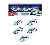 Majorette - Dubai Police - Giftpack da 5 Pezzi - Modelli di Veicoli d'Intervento - Scala 1/64° - Parti apribili, Fari traslucidi, Sospensioni - A partire da 3 anni