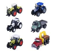 Majorette - Farm Premium Vehicles, Veicoli Agricoli in Metallo pressofuso, Scala 1:64, Assortimento 6 Trattori e Mezzi da Fattoria con Parti Mobili, +3 Anni, ASSEGNAZIONE CASUALE 8503000000