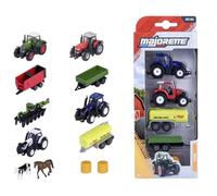 Majorette Farm Set 5 Pezzi - Veicoli Agricoli in Metallo pressofuso, Trattore, Rimorchio e Accessori, 2 Assortimenti, ASSEGNAZIONE CASUALE, dai 3 anni, 8503004000