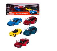 Majorette - giftpack alfa romeo, 5 modelli esclusivi in metallo pressofuso, sistema a ruota libera, parti apribili