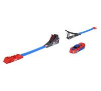 Majorette Jada Toys Marvel Bahn Bridge Jumper (127 cm) - Ponte da corsa con catapulta e trampolino di salto, con auto Spider-Man in metallo, giocattolo per bambini dai 3 anni in su