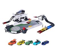 Majorette-212050029 Mega Set Porsche con 5 Veicoli Luci e Suoni + 3 Anni, Colore Mehrfarbig, 205840