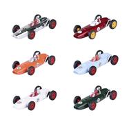Majorette - Modellino di auto da 60 anni First Ever - Racecar in metallo con guida e pneumatici in gomma, auto in 6 colori (scelta casuale), 7,5 cm, auto giocattolo con scatola retrò