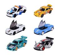Majorette - Porsche Deluxe Motorsport - 6 asst. collectors box in metallo, 212053161, dai 3 anni, selezione casuale, non è possibile scegliere il modello