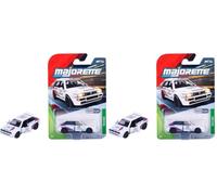 Majorette Racing Lancia Delta Integrale - Auto da collezione con ruota libera e parti apribili, modello auto da rally ricca di dettagli, scala 1:64, bianca, per collezionisti e bambini dai 3 anni in