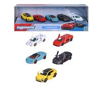Majorette Set di 5 auto Lamborghini 7,5 cm scatola decorata collezione veicoli giocattolo in metallo pressofuso licenza ufficiale a partire da 3 anni (8502105001)