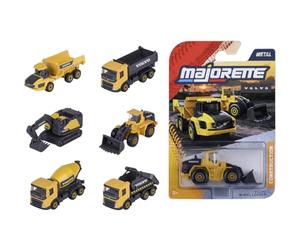 Majorette - Volvo Construction Premium, Mezzi da Cantiere in Metallo pressofuso, Scala 1:64, Assort. 6 differenti modelli, Con Parti Mobili, ASSEGNAZIONE CASUALE, + 3 Anni, 8503100000