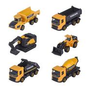 Majorette - Volvo Construction, Set di 3 Veicoli da Cantiere in Metallo con Parti Mobili, 7,5 cm, +3 anni, 2 assortimenti, ASSEGNAZIONE CASUALE, 8503104000