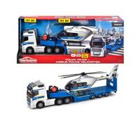 Majorette 213716000 - Grande Serie - Volvo Camion + Police Elicottero - Nuovo