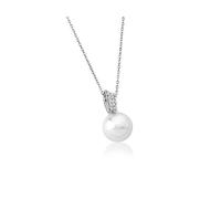 Majorica 16355.01.2.000.010.1 Necklace - 925 Silver, 12mm White Pearl, Cubic Zirconia