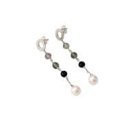 Majorica 16692.01.2.000.010.1 Earrings - 925 Silver, White Pearls, Rhodium Finish