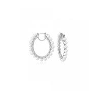 Majorica Ada Hoop Earrings 16463.01.2.000.010.1 - 925 Silver, 4mm White Pearls