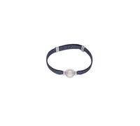 Majorica - Bracciale Elastico con Perla - Collezione Circa - Colore Blu - Realizzato con Fili d'Argento - Perla Bianca Rotonda da 10mm - Chiusura Regolabile, Argento, Perla, Taglia unica