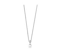 Majorica-Catenina con Ciondolo, 48 cm di Lunghezza, 10 x 12 mm, Forma a Pera, con Perle Bianche e zirconi