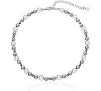 Majorica Estela Necklace 16502.21.2.000.010.1 - 925 Sterling Silver, Multicolor Pearls, Rhodium Finish, 40-45 cm