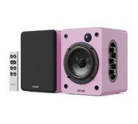 Majority D50X Casse Bluetooth per PC attive amplificate 2.0 da 60W | Hi-Fi con HDMI ARC e AUX | casse acustiche da scaffale Bluetooth 5.3 | Monitor Studio in fibra di carbonio (Rosa)