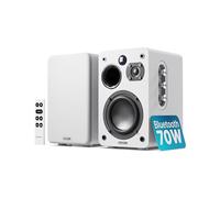 Majority D70X Stereo Casa per TV con Dual Drivers, HDMI ARC e Bluetooth | Cassa Potente 70W | Coni in Fibra di Carbonio | Cassa Amplificata Bluetooth | Optical AUX Phono | Telecomando e EQ (Bianco)