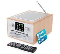 MAJORITY Homerton 2 Internet/DAB/radio FM con lettore CD e 40 preset | Plug and Play universale | Spotify & Podcast | Radio Dab con Bluetooth, radio Wi-Fi, radio Internet (Oak)