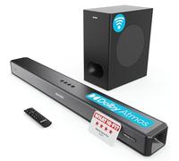 Majority Sierra Plus 2.1.2 Soundbar Dolby Atmos | 400 W con subwoofer wireless | Suono surround con altoparlanti rivolti verso l'alto | Multiconnessione incluso HDMI Arc