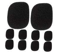 MAJORMENCH 10 Pezzi Copertura Parabrezza Per Microfono Mini in Spugna Antivento Compatibile Microfoni a Cuffia Da Bavero Per Conferenze Didattica Uso Orale Facile Da Installare