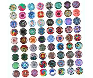 MAJORMENCH 150 Pezzi Toppe di Vetro a Forma Rotonda per Gioielli Fai da Te, Pratiche e Comode da Usare per Decorazioni Artigianali e Creazioni Personalizzate Colore Casuale