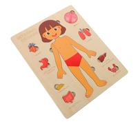 MAJORMENCH 1Set Legno per Apprendimento Umani Puzzle Educativo per Attività Didattica per Comprendere Anatomia per Compleanni