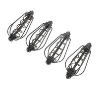 MAJORMENCH 4 Pezzi Cestino per Esche da Pesca in Metallo Molla a Pressione Dispositivo la Pesca alla Carpa Leggero e Resistente Gabbia Portatile per Lancio Esche in Lago e Fiume