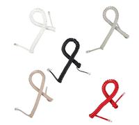 MAJORMENCH Cavo Telefonico a Molla per Cornetta Set 10 Pezzi Jack Modulare Compatibile Telefoni Fissi Design Antinodo per Uso Domestico e Ufficio Colore Casuale Colore Casuale