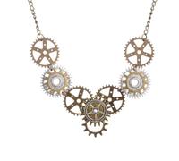 MAJORMENCH Collana Ciondolo Ingranaggio Steam Gear Steampunk, Accessori per Collo Donna, Gioielli Eleganti per Eventi e Serate, Design Vintage Resistente All’usura