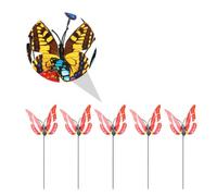 MAJORMENCH Decorative Butterfly, Ornamenti da Giardinaggio in PVC con Bastoncino, 10 Pezzi, Colore Casuale, Simulation Insert, per Animal Theme Display