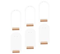 MAJORMENCH Espositore per Orecchini in Acrilico e Legno Base Stabile, Organizer da Tavolo per Gioielli, Supporto per Orecchini da Banco per Vetrine e Uso Personale