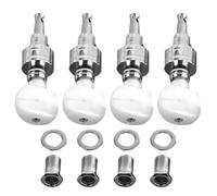 MAJORMENCH Meccaniche Pioli con Boccole e Ferrule in Metallo Argento per Banjo 4 Pezzi per Fissaggio Corde e Miglioramento Suono Accessori Banjo per Strumenti Musicali