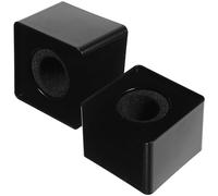 MAJORMENCH Microfono Portatile ABS 2 Pezzi Logo Personalizzabile per Interviste, Bandiera Quadrata Nera Adesivo Multicolore, per Giornalisti e Presentatori