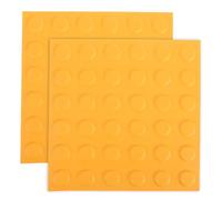 MAJORMENCH Piastrelle Sensoriali Tattili in PVC 2 Pezzi Arancioni per Percorsi Interne Ciechi con Applicazione Antiscivolo per Utenti Ipovedenti
